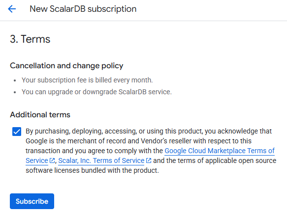 Subscribe to ScalarDB